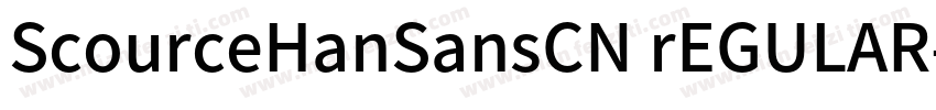 ScourceHanSansCN rEGULAR字体转换